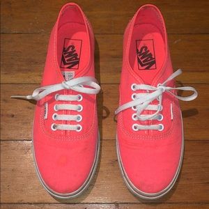 Neon pink Vans sneakers